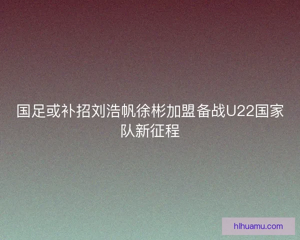 国足或补招刘浩帆徐彬加盟备战U22国家队新征程